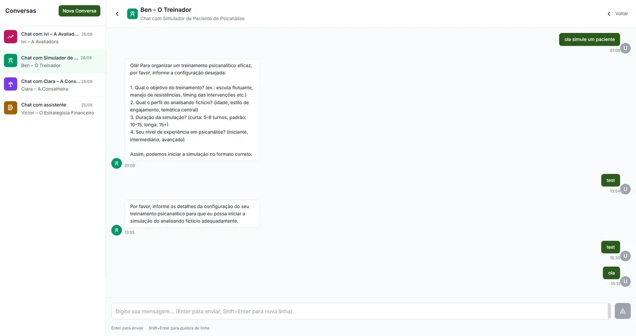 Assistente em uso