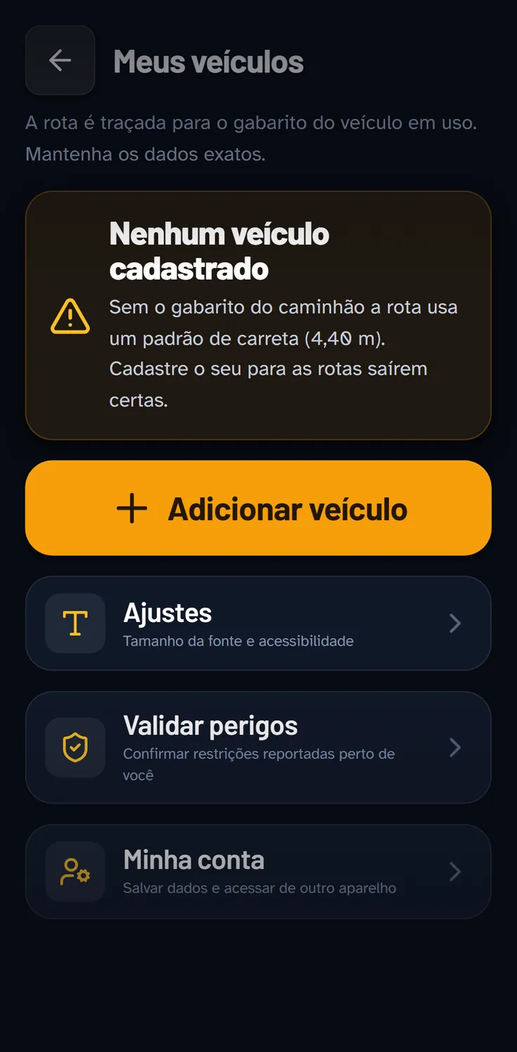 Cadastro de veículos