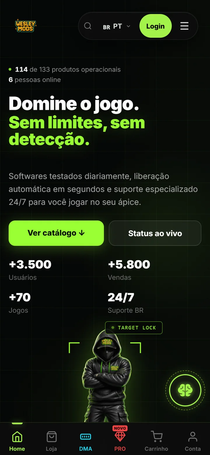 Loja no celular