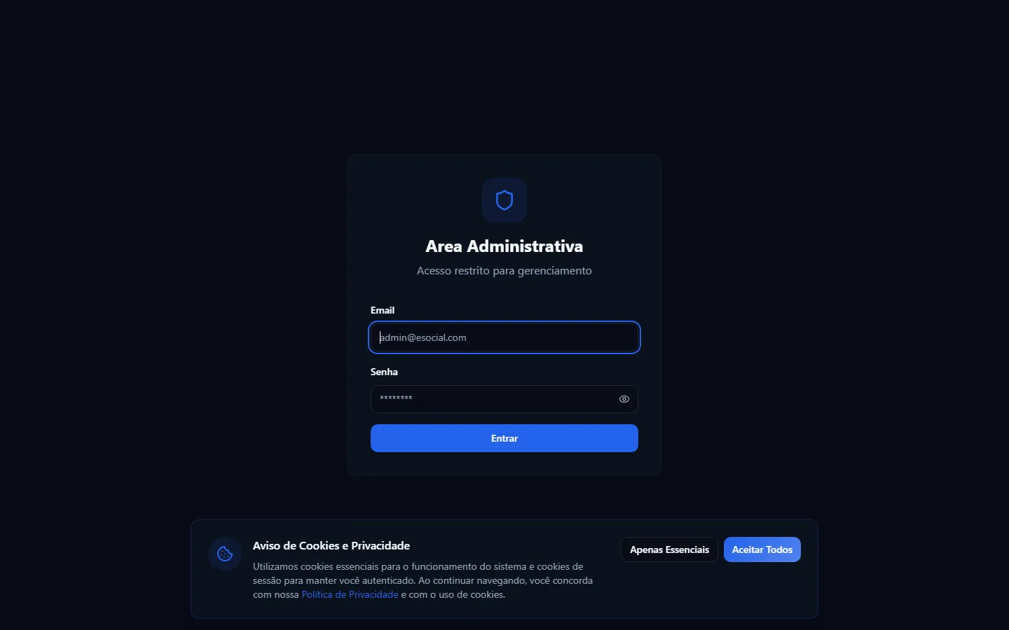 Acesso administrativo